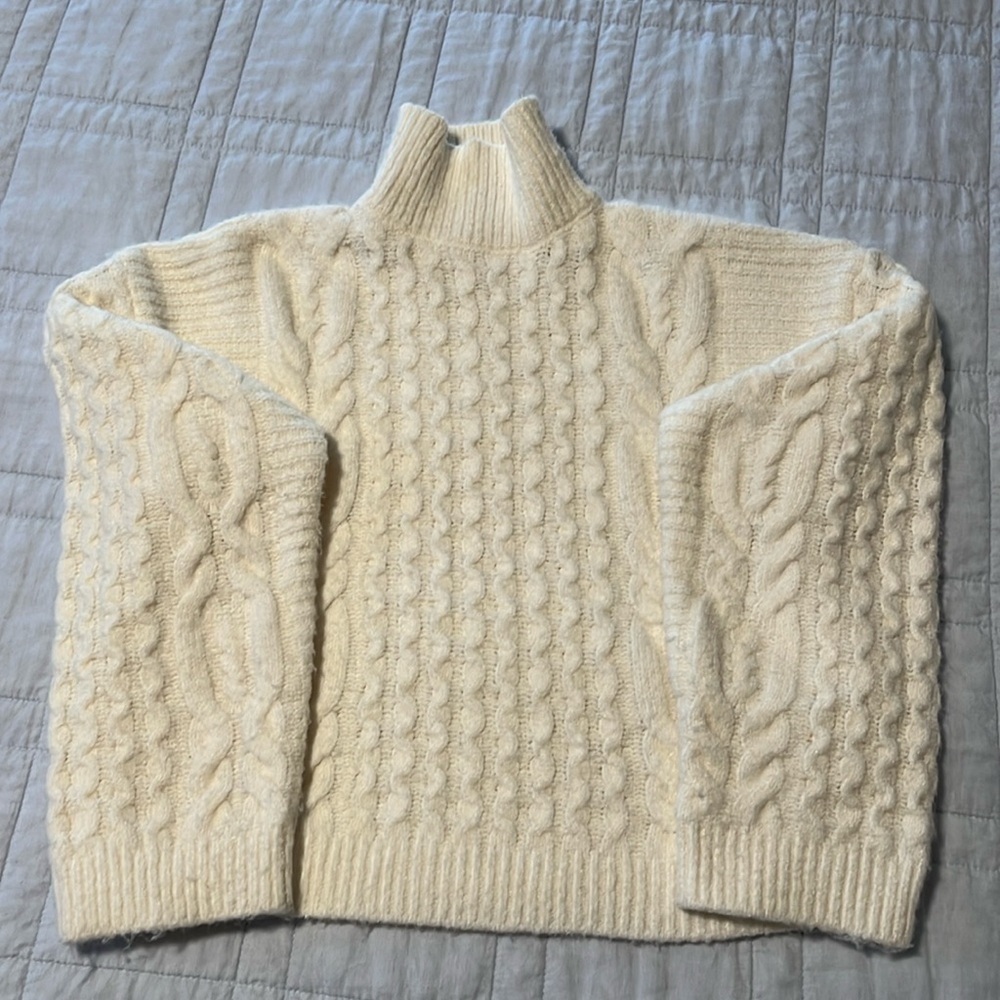 Pink Rose Cableknit Sweater